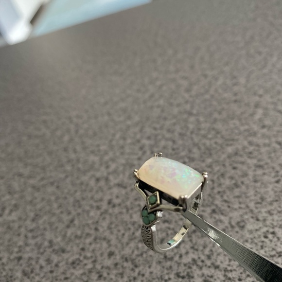SS 925 OPAL RING SIZE 8 (NEW) - Picture 5 of 5